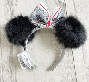 Disney Parks Fair Isle Fur Minnie Ears Headband thumbnail 3