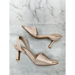 Nordstrom Rack‎ Leilany Nude Beige Kitten Heel Slingback Sandals 5.5M thumbnail 7