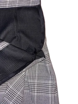 ZARA Asymmetrical Plaid Skirt thumbnail 4