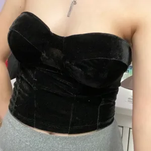 Black Velvet Corset Top thumbnail 2