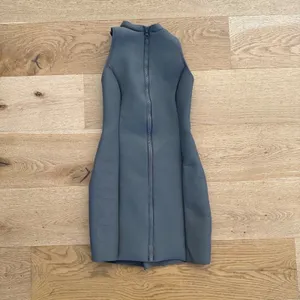 SKIMS - Rubberized Scuba Swim Mock Neck Dress in Grey thumbnail 2