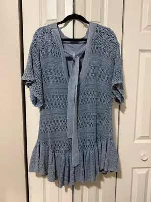 NWT New Free People Sistine Mini Dress in Blue (Size M) thumbnail 5