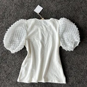 la ven pom pom sleeves top White Size M thumbnail 3