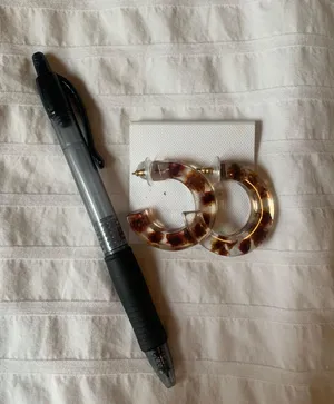 Boutique Floral Hoop Earrings thumbnail 2