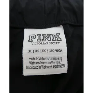 PINK Victoria's Secret Black Cargo Pants Bungee Hem XL Utility Joggers thumbnail 2