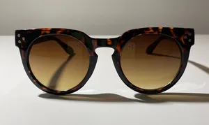 Oversized Rounded Sunglasses, Tortoise Shell, 50 thumbnail 1