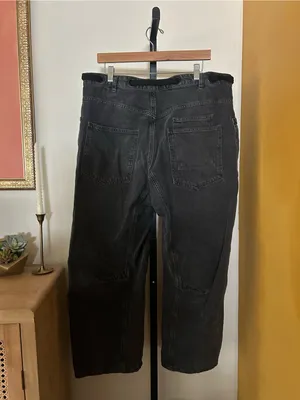 We The Free Moxie Pull-On Barrel Jeans Low Slung Baggy Black‎ Size 31 (US 12) thumbnail 6