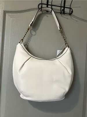 Juicy Couture White Hobo Bag with Heart Emblem In Her Juicy Era Soft White thumbnail 4