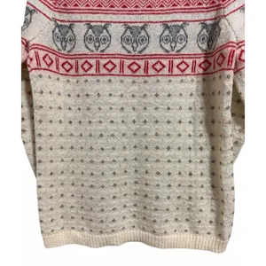 Woolrich Owls Fair Isle Wool Mohair Sweater Women's Size‎ Medium thumbnail 6