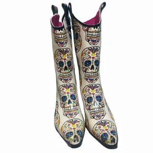Blazin Roxx Sugar Skull Cowgirl Boots women size 8 Día de Los Muertos Talavera thumbnail 2