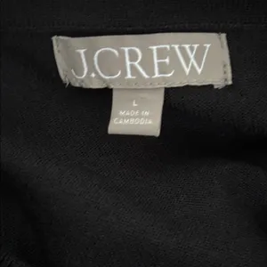 J. Crew 100% Merino Wool Belted Sweater Shell Black Sz L Classic Academia Casual thumbnail 5