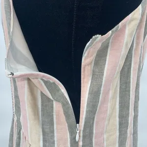 Caslon Womens Striped Square Neck Linen Blend‎ Maxi Dress Pink Cabana Medium NWT thumbnail 9