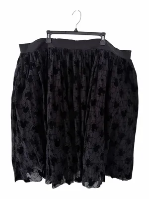 Disney Parks Her Universe Flocked Mickey Mouse Spiderweb Midi Skirt Size 3X thumbnail 2