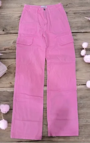 Zara Pink Straight Leg Jeans thumbnail 1