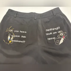 Enzoro‎ Valentino Looney Tunes Embroidered Shorts M Korea Tweety Sylvester thumbnail 6