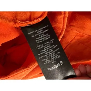 Free People Orange Wide Leg Pants Size 0 High Rise Pleated Trousers Flare thumbnail 5
