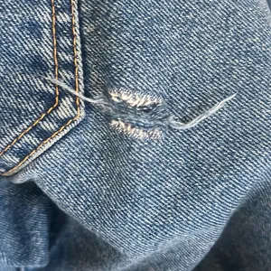 Zara blue straight denim jeans thumbnail 7