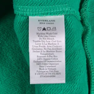 Everlane Organic Cotton Full Zip Hoodie Bright Jade Green Size‎ XXS Cropped thumbnail 5