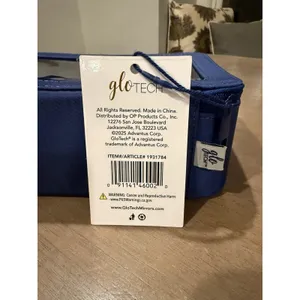 Glo Tech Cosmetic Set 2 Bags + Mirror Gr8 Mah Jongg Tile Bag Blue NEW Fast Ship thumbnail 11