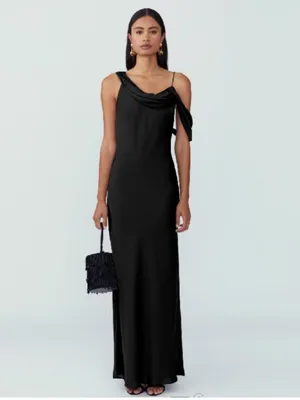 Fame and Partners Francois Black Maxi Formal Gown thumbnail 3