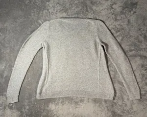 Madewell Size Medium Gray Cotton Blend Crewneck Knit Sweater Pullover Minimalist thumbnail 5