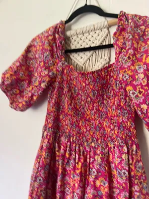 House of Harlow 1960 Smocked Puff Sleeve Floral Midi Dress thumbnail 3