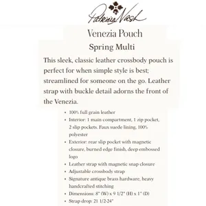 PATRICIA NASH Venezia Pouch Crossbody Spring Multi Floral Leather Crossbody Bag thumbnail 16