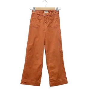 Marine Layer Bridget Pant Sz 0 Baked Apple Clay Orange Cropped Wide Leg Utility thumbnail 2