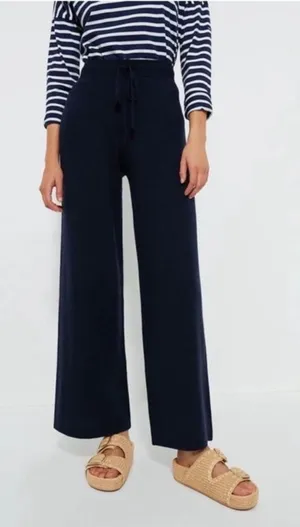 NWT Tuckernuck Cashmere Jane Pant Pants Wide Leg Navy Blue Women’s Size Small thumbnail 1
