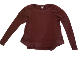 Ariat Rust Waffle Knit Long Sleeve Top thumbnail 1