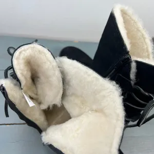 Koolaburra by UGG Shazi Black Suede Faux Fur Lined Boots 1019361 Womens Size 6 thumbnail 5