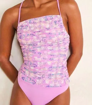 Free People Intimately mesh printed bodysuit thumbnail 1