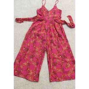 Free People Hot Tropics Jumpsuit Pink Orange Size 2 thumbnail 15