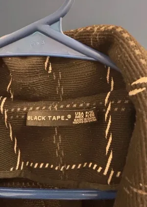 Black Tape-Black & White long sleeve Jacket P/XL workwear thumbnail 9