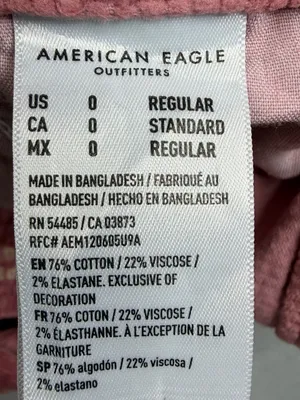 American Eagle Pink Corduroy Cargo Pants Womens 0 Super High Rise Baggy Wide Leg thumbnail 8
