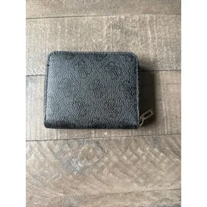 GUESS Women's‎ Zip Around Mini Wallet Coin Purse Card Holder Black Logo thumbnail 3
