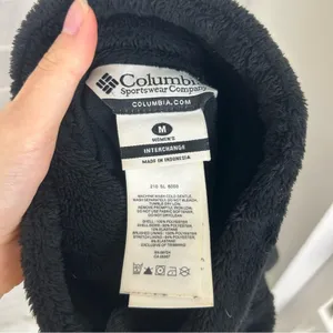 Columbia Black Zip Up Interchangeable Fuzzy Faux Fur Jacket Size M thumbnail 3