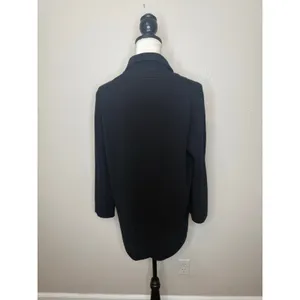 J. CREW Women's M Eloise Blazer Cardigan Sweater Black Wool Blend Patch Pockets thumbnail 12