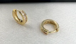 CZ Small Gold Hoop Earrings for Women Men thumbnail 3