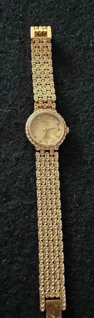 Reliance‎ by Croton Womens Gold Tone Quartz Watch Crystal Markers Parts Repair thumbnail 1