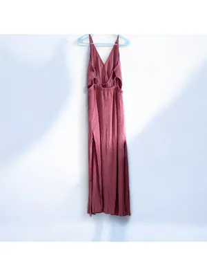 Lulus Rusty Rose Maxi Dress Pink Backless Womens Medium thumbnail 8