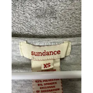 Sundance Ruched Sleeve Top Gray Romantic Boho Feminine Cottagecore XS thumbnail 5