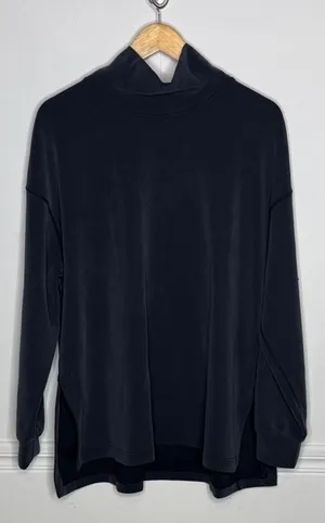 Lululemon Softstreme Funnel-Neck Long Line Pullover Top Gray Women L XL Smooth thumbnail 1
