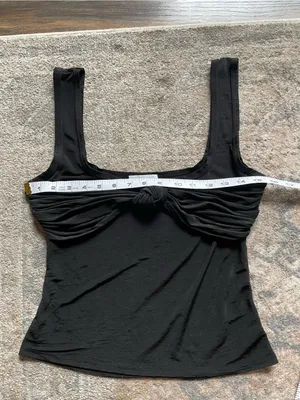 Revolve Lovers + Friends Black Sheer Knit Tank Going Out Top Small thumbnail 9