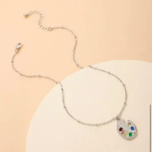 Paint Palette Necklace Silver thumbnail 4
