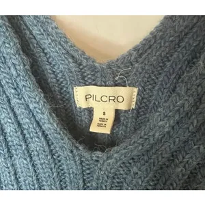 Pilcro x Anthropologie Boxy Ribbed Sweater Vest Size S in Blue thumbnail 5