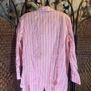 Ralph Lauren Pink and White Striped Pajama Set Size M thumbnail 3