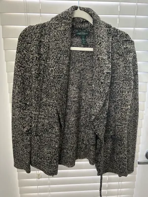 Black and tan Ralph Lauren cardigan thumbnail 4