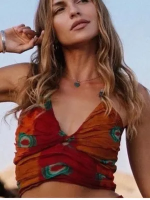 Zara Halter Crop Top, Sz S thumbnail 1