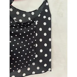 Victorias Secret Polka Dot Cami Top Black‎ Pink Straps Large 391191-HGK thumbnail 5